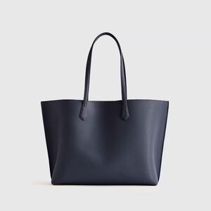 Italian Leather Triple Compartment Shopper Tote
